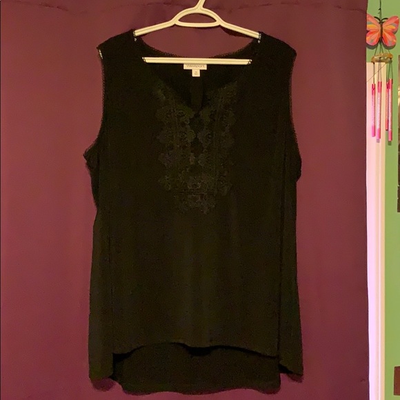 Westport Black Lace Tank Top - Picture 1 of 2
